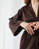 Long robe kimono and short slip night dress.