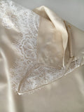 Bridal sleepwear Silk satin pajama set Silk camisole lace trim and Sleep wrap shorts with side slits Pajama set woman Pj set for bridesmaid